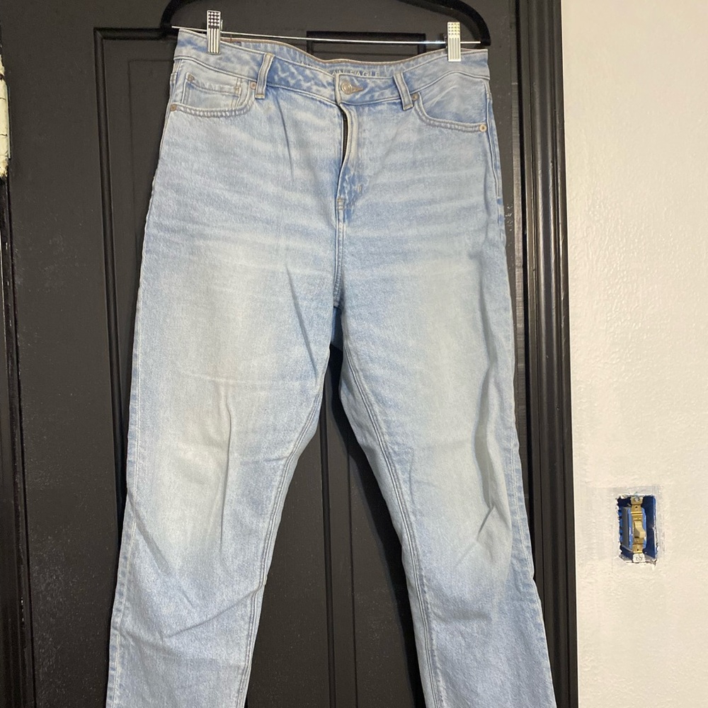 american eagle strigid mom jeans size 10 short